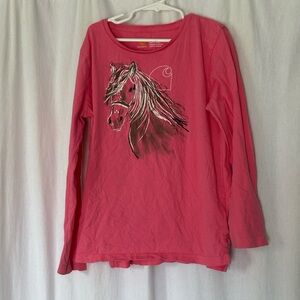 Carhartt Pink Horse Graphic Long Sleeve Tee